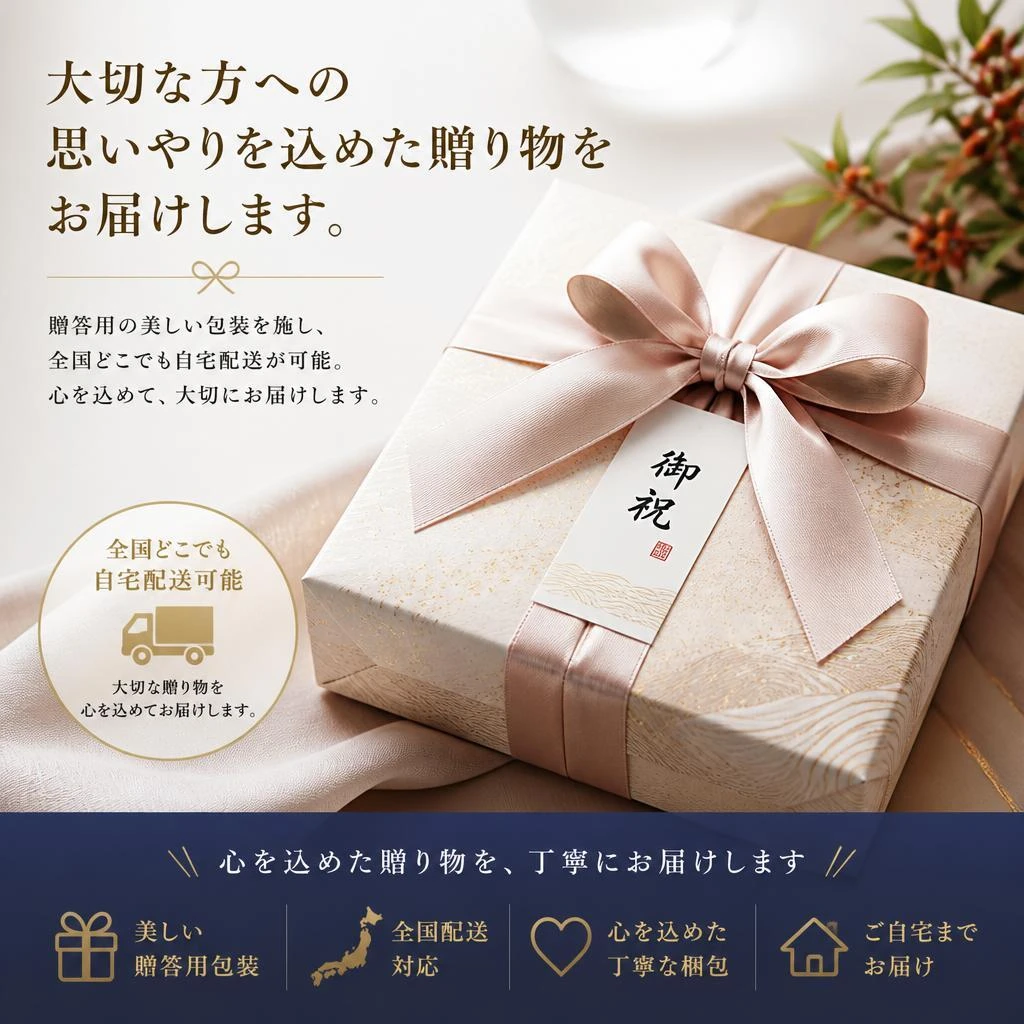 ギフトの包装と配送