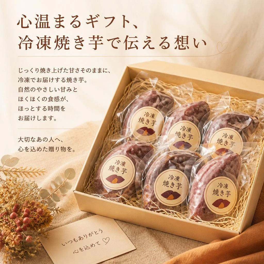 心温まるギフト、冷凍焼き芋で伝える想い