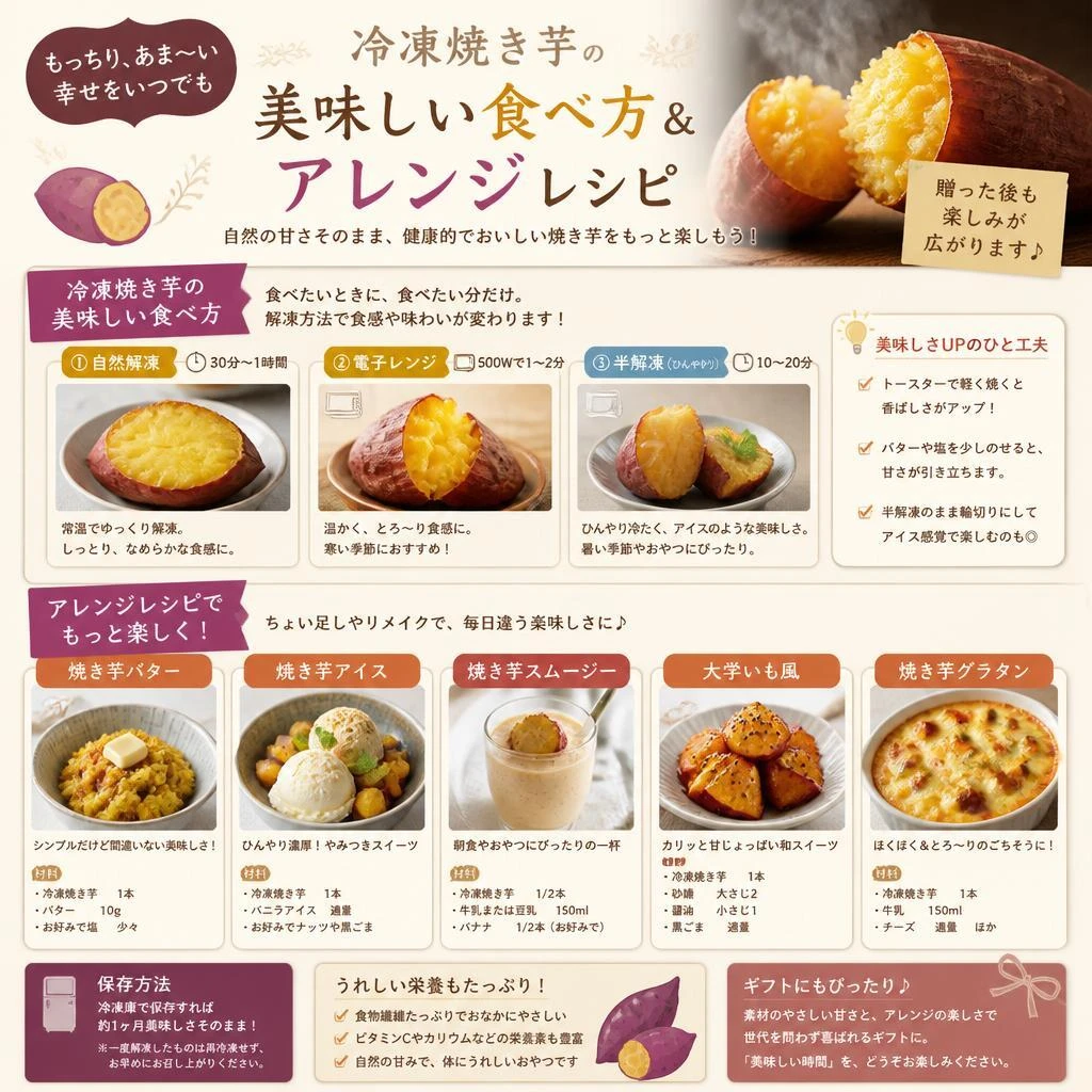 冷凍焼き芋の美味しい食べ方