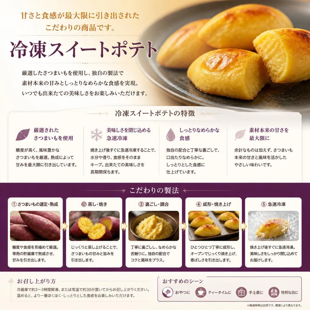 冷凍スイートポテトとは？