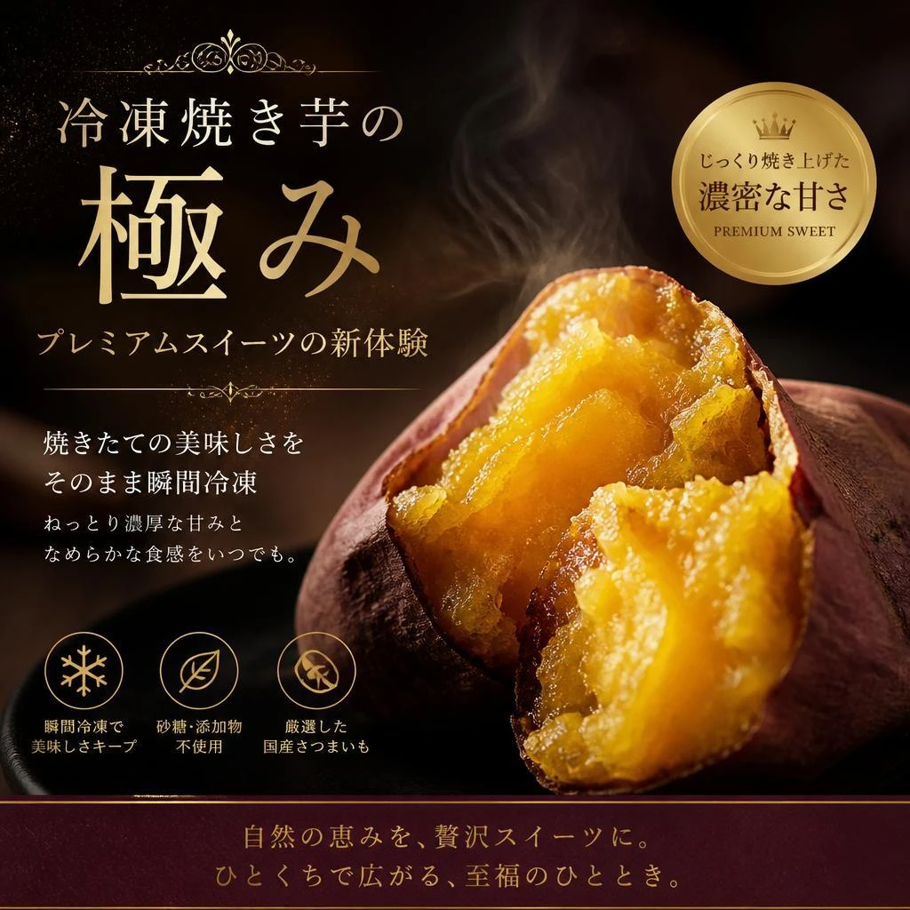 冷凍焼き芋の極み、プレミアムスイーツの新体験