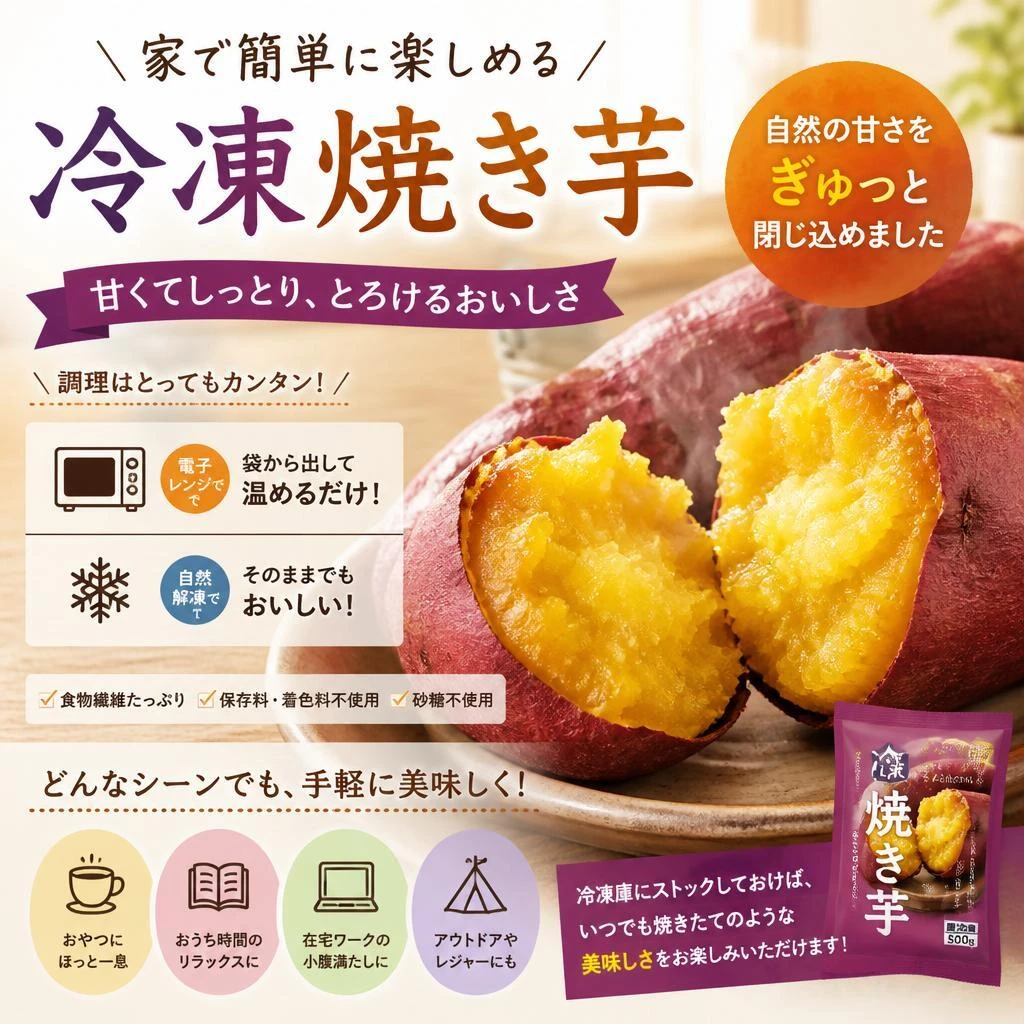 手軽に楽しむ冷凍焼き芋