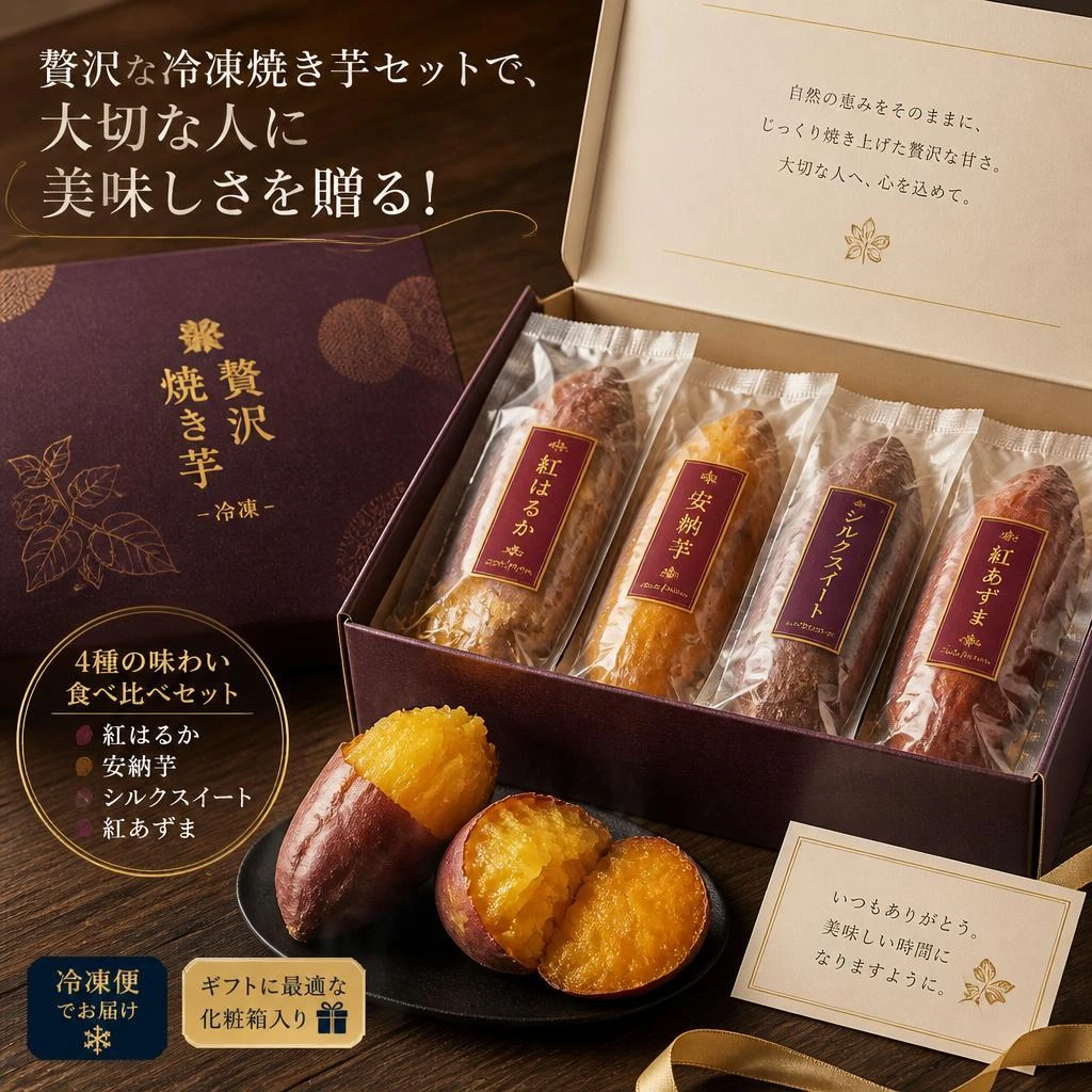 贅沢な冷凍焼き芋セットで、大切な人に美味しさを贈る！