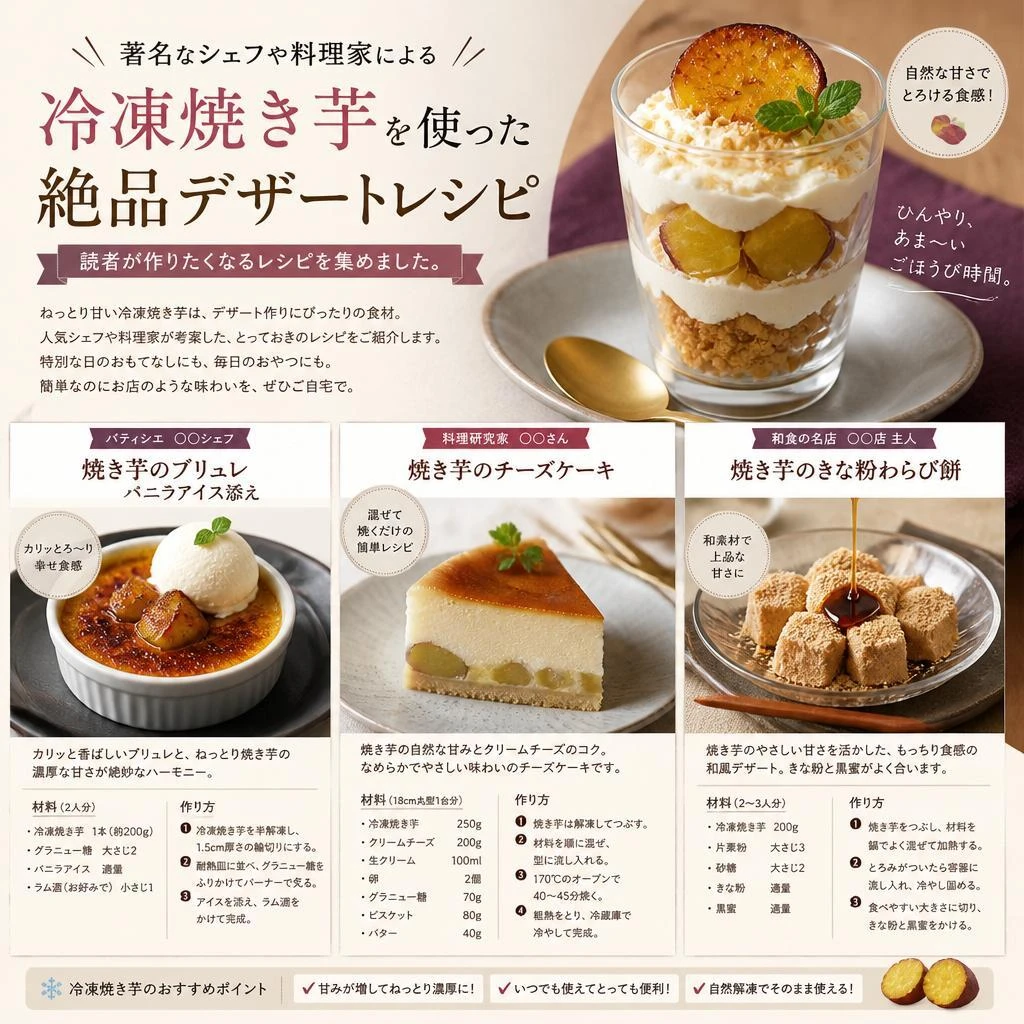 プロのおすすめデザートレシピ