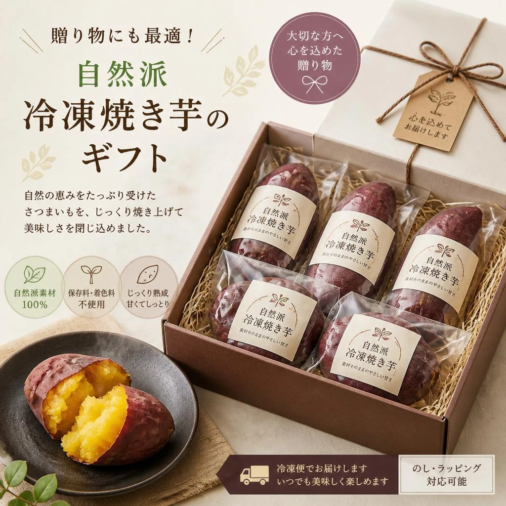贈り物にも最適！自然派冷凍焼き芋のギフト